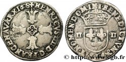 HENRI IV LE GRAND Quart d écu, croix feuillue de face 1608 Bayonne