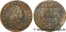 LOUIS XIV  THE SUN KING  Liard de cuivre, 2e type 1656 Limoges