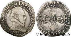 HENRY III Demi-franc au col plat 158[7 ?] La Rochelle