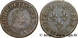 HENRI IV LE GRAND Double tournois, 2e type de Paris (légende française) 1610 Paris, Moulin des Étuves