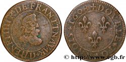 HENRY IV Double tournois, 1er type 1608 Lyon