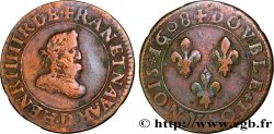 HENRI IV LE GRAND Double tournois, 1er type 1608 Lyon