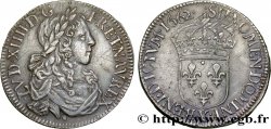 LOUIS XIV LE GRAND OU LE ROI SOLEIL Demi-écu, portrait apollinien 1662 Bourges SUP
