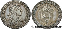 LOUIS XIV  THE SUN KING  Demi-écu, portrait apollinien 1665 Bayonne BC+/MBC