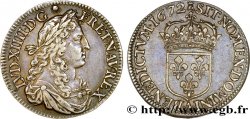 LOUIS XIV THE SUN KING Demi-écu au buste juvénile, 4e type 1672 Paris