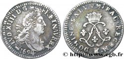 LOUIS XIV  THE SUN KING  Quatre sols aux deux L 1694 Bordeaux MBC