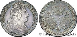 LOUIS XIV  THE SUN KING  Demi-écu aux trois couronnes 1713 Dijon MBC+