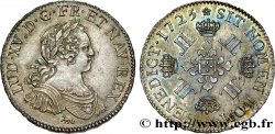 LOUIS XV  THE WELL-BELOVED  Demi-écu à la croix fleurdelisée couronnée et aux huit L 1725 Paris EBC/SC