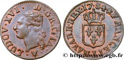 LOUIS XVI Liard dit “à l écu” 1784 Bayonne EBC