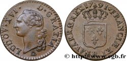 LOUIS XVI (MONARQUE CONSTITUTIONNEL) Sol dit à l écu 1791 Orléans