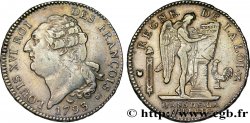 LOUIS XVI Écu dit  au génie , légende FRANÇOIS 1793 Montpellier MBC+