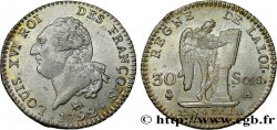 LOUIS XVI 30 sols dit  au génie , type FRANÇOIS 1792 Paris EBC