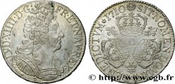 LOUIS XIV  THE SUN KING  Écu aux trois couronnes 1710 Lyon MBC+