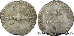 HENRI III Quart d écu, croix de face 1583 La Rochelle