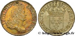 LOUIS XIV  THE SUN KING  Écu, portait drapé à l’antique 1687 Rennes MBC+/EBC