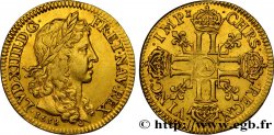 LOUIS XIV  THE SUN KING  Louis d or aux huit L, portrait apollinien 1658 Paris MBC+