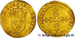 CHARLES X, CARDINAL DE BOURBON Écu d or au soleil, 1er type 1594 Paris