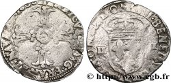 HENRI IV LE GRAND Quart d écu, croix feuillue de face 1603 Bordeaux
