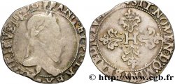HENRI III Demi-franc au col plat n.d. Rennes