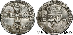 LOUIS XIII LE JUSTE Quart d écu, à la croix fleurdelisée, titulature côté croix n.d. Bayonne