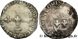 HENRI III Quart d écu, croix de face 1582 Rennes