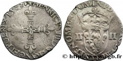 HENRI III Quart d écu, croix de face 1582 La Rochelle