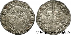 HENRY VI DE LANCASTRE - ROI DE FRANCE (1422-1453) - ROI D ANGLETERRE (1422-1461) et (1470-1471) Blanc aux écus n.d. Rouen