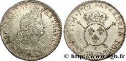 LOUIS XIV LE GRAND OU LE ROI SOLEIL Écu aux insignes 1701 Limoges