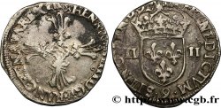 HENRY IV Quart d écu, croix feuillue de face 1603 Rennes