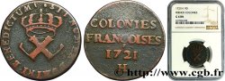 LOUIS XV DIT LE BIEN AIMÉ Neuf deniers, colonies françoises 1721 La Rochelle