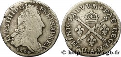 LOUIS XIV LE GRAND OU LE ROI SOLEIL 10 sols aux insignes 1704 Paris