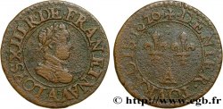 LOUIS XIII LE JUSTE Denier tournois, type 1 1620 Paris