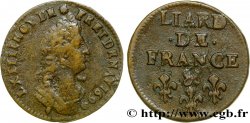 LOUIS XIV LE GRAND OU LE ROI SOLEIL Liard, 3e type, buste âgé 1699 Aix-en-Provence