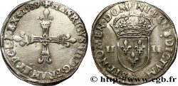 HENRY III Quart d écu, croix de face 1589 Paris