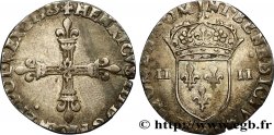 HENRI III Quart d écu, croix de face 1583 Paris