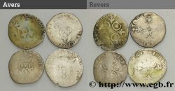 CHARLES IX Sol parisis, lot de 4 ex. n.d. Ateliers divers