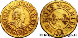 HENRY III Denier tournois, 1er type de Paris n.d. Paris, Moulin des Étuves