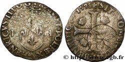 HENRY III Douzain aux deux H, 1er type 1575 Paris