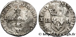 HENRY III Quart d écu, croix de face 1580 Rennes