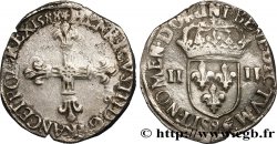 HENRY III Quart d écu, croix de face 1588 Rennes