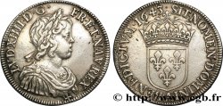 LOUIS XIV THE SUN KING Demi-écu, portrait à la mèche courte 1643 Paris, Monnaie du Louvre