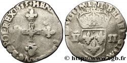 HENRI III Quart d écu, croix de face 1583 Rennes
