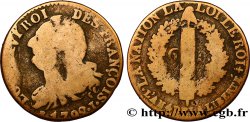 LOUIS XVI 6 deniers dit au faisceau , type FRANÇOIS 1792 Limoges