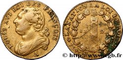 LOUIS XVI (MONARQUE CONSTITUTIONNEL) 12 deniers dit au faisceau , type FRANÇOIS 1791 Paris