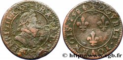 HENRI III Double tournois, 1er type de Paris 1584 Paris, Moulin des Étuves