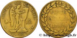 LA CONVENTION Essai pour le type conventionnel, module de 27 mm 1792 Paris