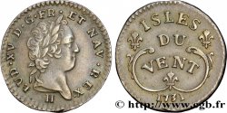 LOUIS XV -  ÎLE DU VENT  Douze sols 1731 La Rochelle AU