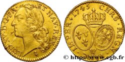 LOUIS XV DIT LE BIEN AIMÉ Louis d’or aux écus ovales, tête ceinte d’un bandeau 1745 Lille