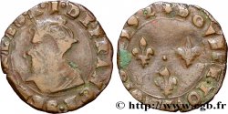 CHARLES X, CARDINAL DE BOURBON Double tournois, type de Troyes 1592 Troyes