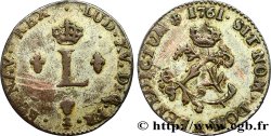 LOUIS XV DIT LE BIEN AIMÉ Double sol de billon 1761 Paris